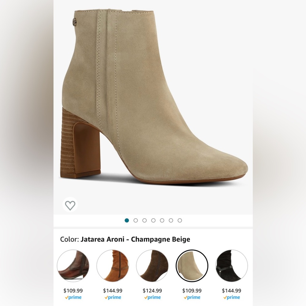 NIB Jatarea Aroni Heeled Boot, Champagne Beige, Size 8.5